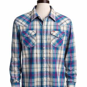 Ely Pains Men’s Plaid Button-Down Shirt – Size 16½ / 32–33